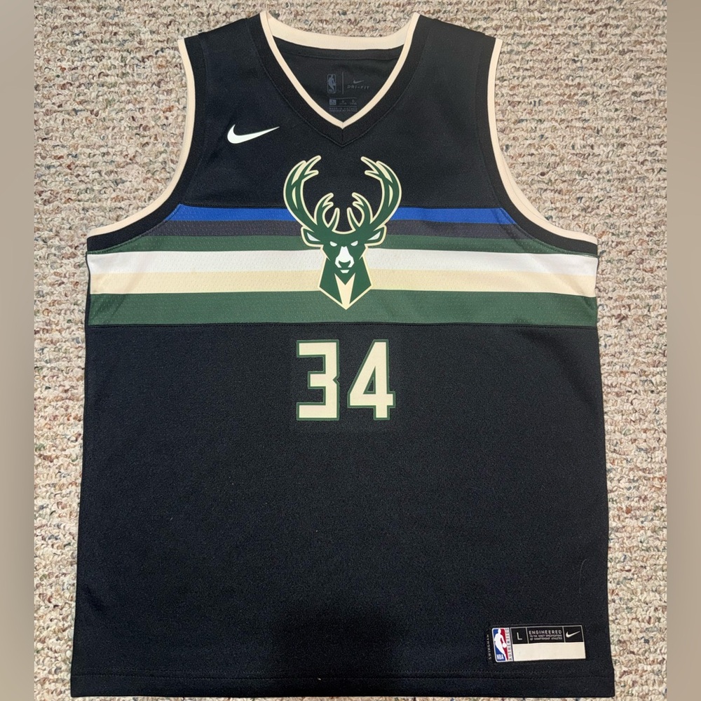 NIKE GIANNIS BUCKS JERSEY BLACK
